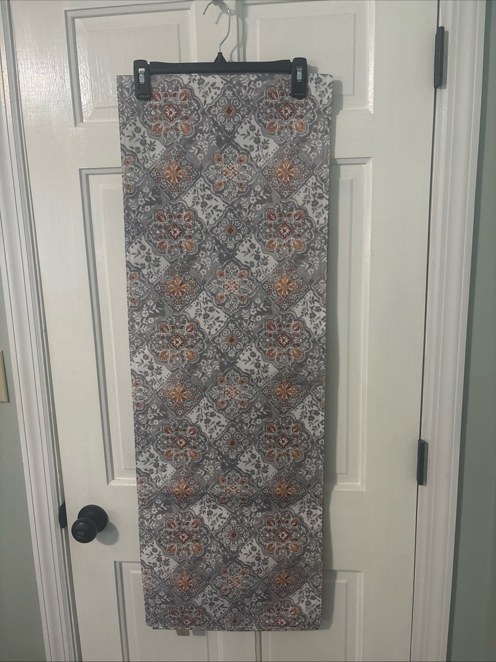 Bella Lux Table Runner 15x88” Grey Orange White Print